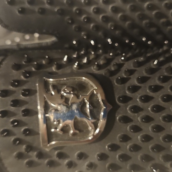 Stacy Adams Men's Black Spiked Loafers - Picture 4 of 7